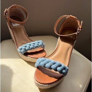 Dolce Vita Braided Denim Wedge size 8.5